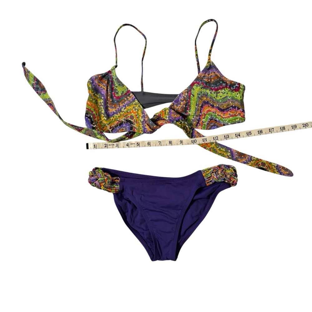 L*Space Colorful Purple Geo Pattern Bikini Set - Picture 8 of 13